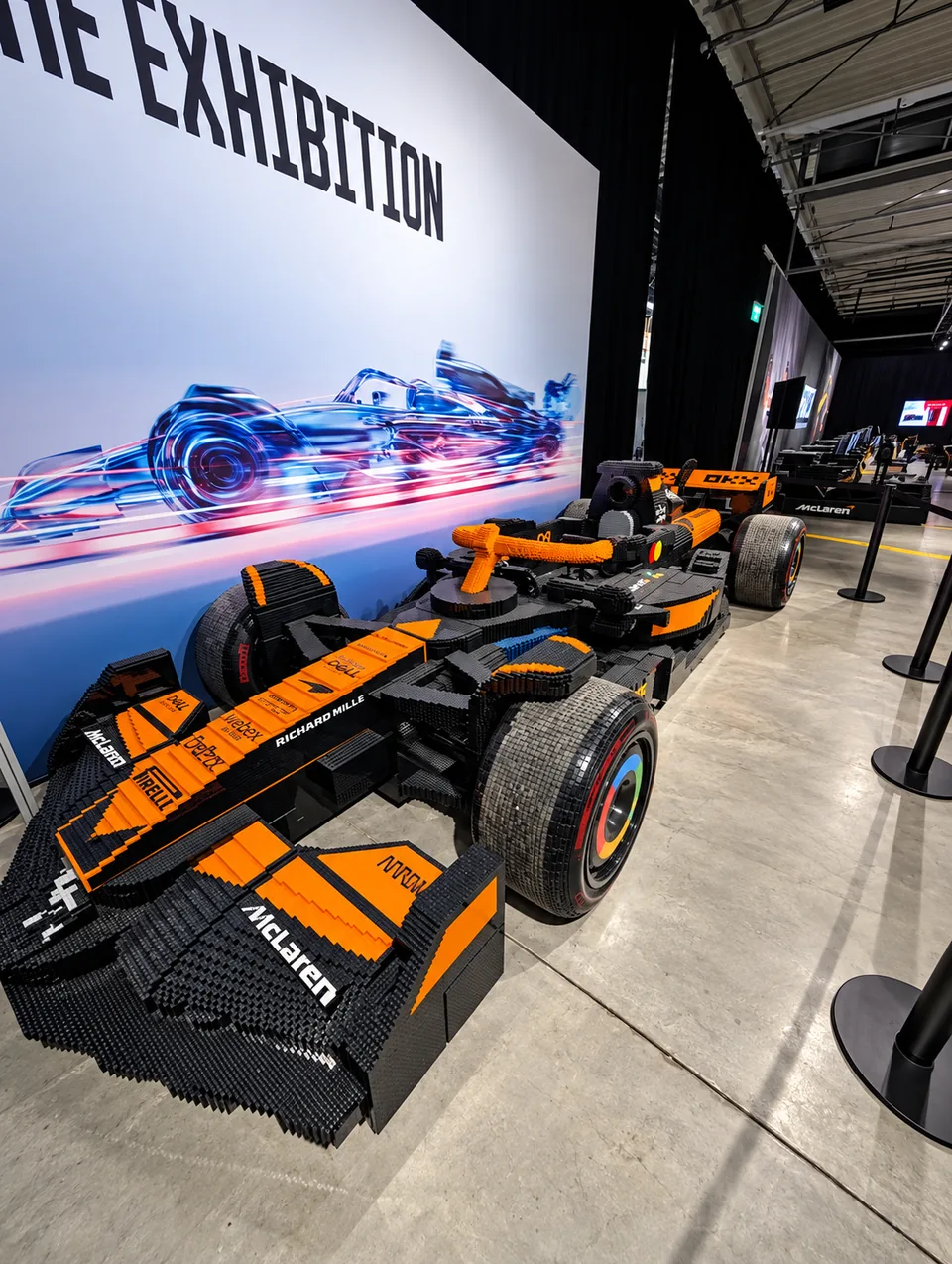 Lego McLaren Formula 1 model photographed from the front wing